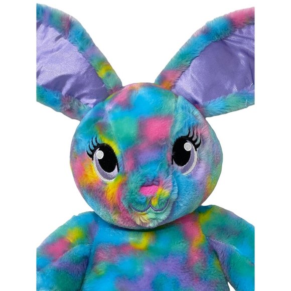 Retired Build a Bear Plush Color Burst Bunny Blue Stuffed Animal - Picture 4 of 4
